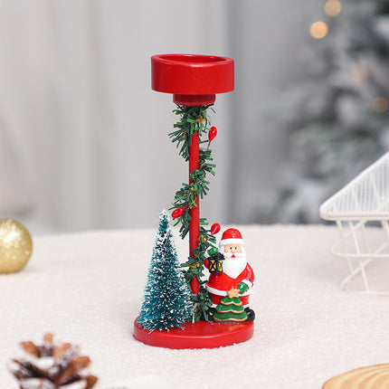 Desktop Resin Christmas Tree Elderly Candlestick
