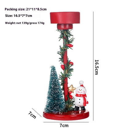 Desktop Resin Christmas Tree Elderly Candlestick
