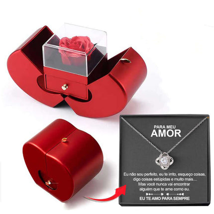 Christmas Gift Necklace Eternal Rose For Girl