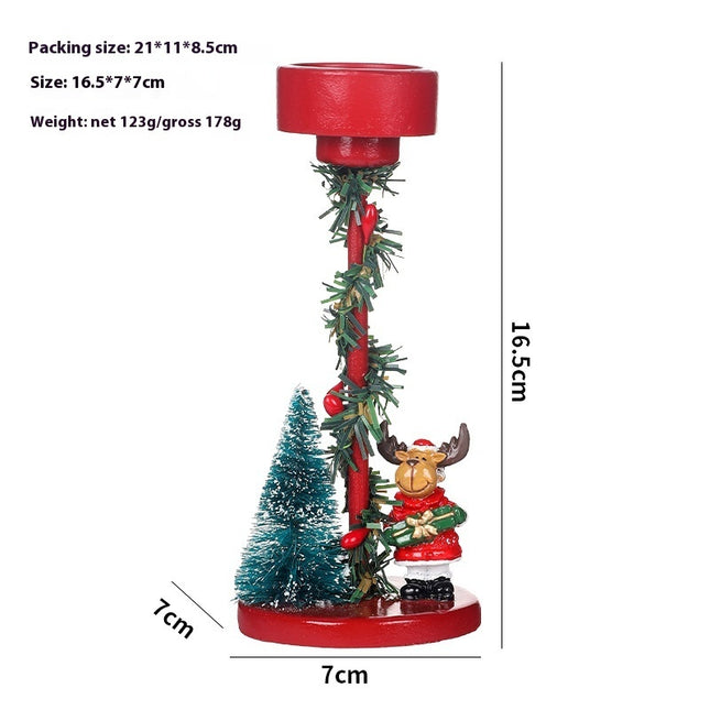Desktop Resin Christmas Tree Elderly Candlestick