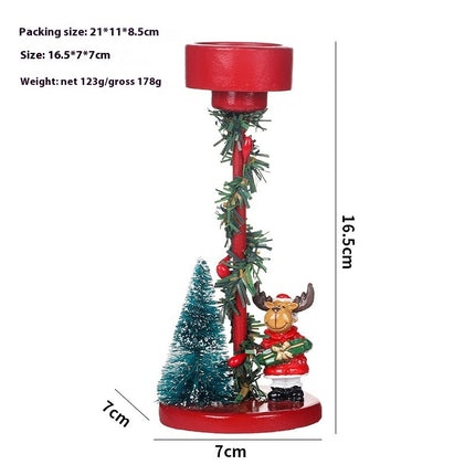 Desktop Resin Christmas Tree Elderly Candlestick