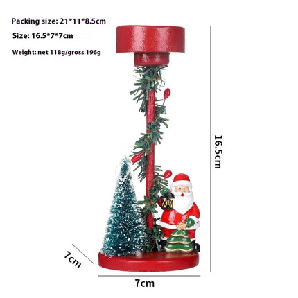 Desktop Resin Christmas Tree Elderly Candlestick