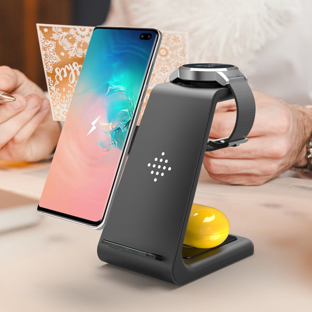 3 In 1 Fast Charging Station Wireless Charger Stand