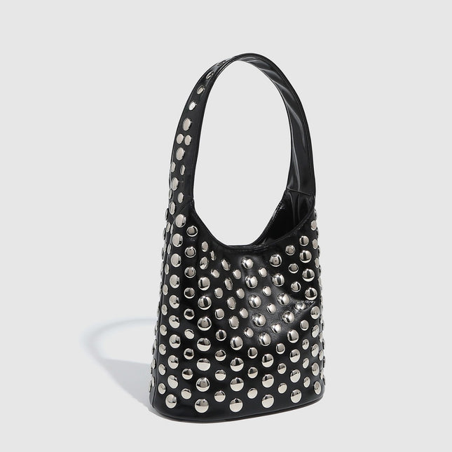 Premium Tortoiseshell Rivet Handbag Bucket