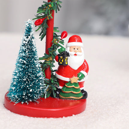Desktop Resin Christmas Tree Elderly Candlestick