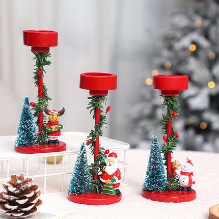 Desktop Resin Christmas Tree Elderly Candlestick